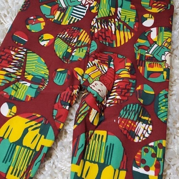 LULAROE Kids Christmas/Holiday Leggings - S/M - Picture 2 of 6